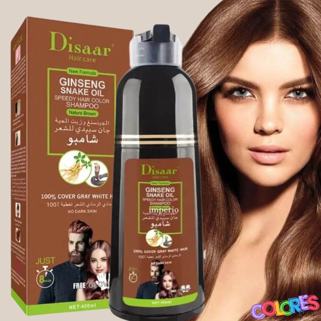 Shampoo Cubre Canas Unisex, 400ml - Cobertura Instantánea y Natural, Sin Químicos Agresivos