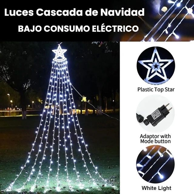 🎄⭐Luces Cascada con Estrella de Navidad ⭐🎄 OFERTA EXCLUSIVA 2 X 1😱