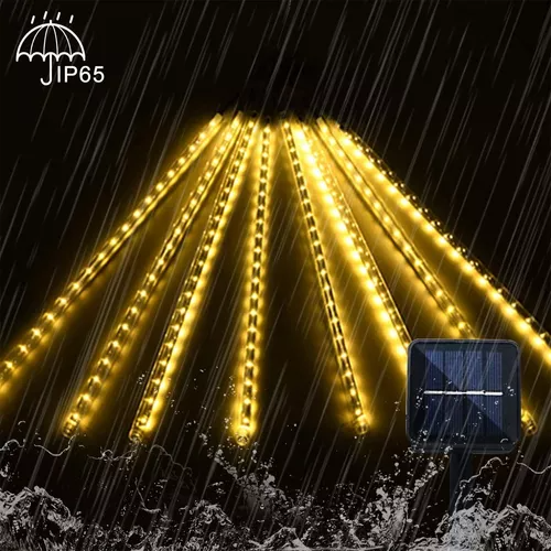 🎇LUCES LED SOLARES NAVIDAD 6 METROS - METEORO CASCADA MÁGICA DE BRILLO FESTIVO🎇