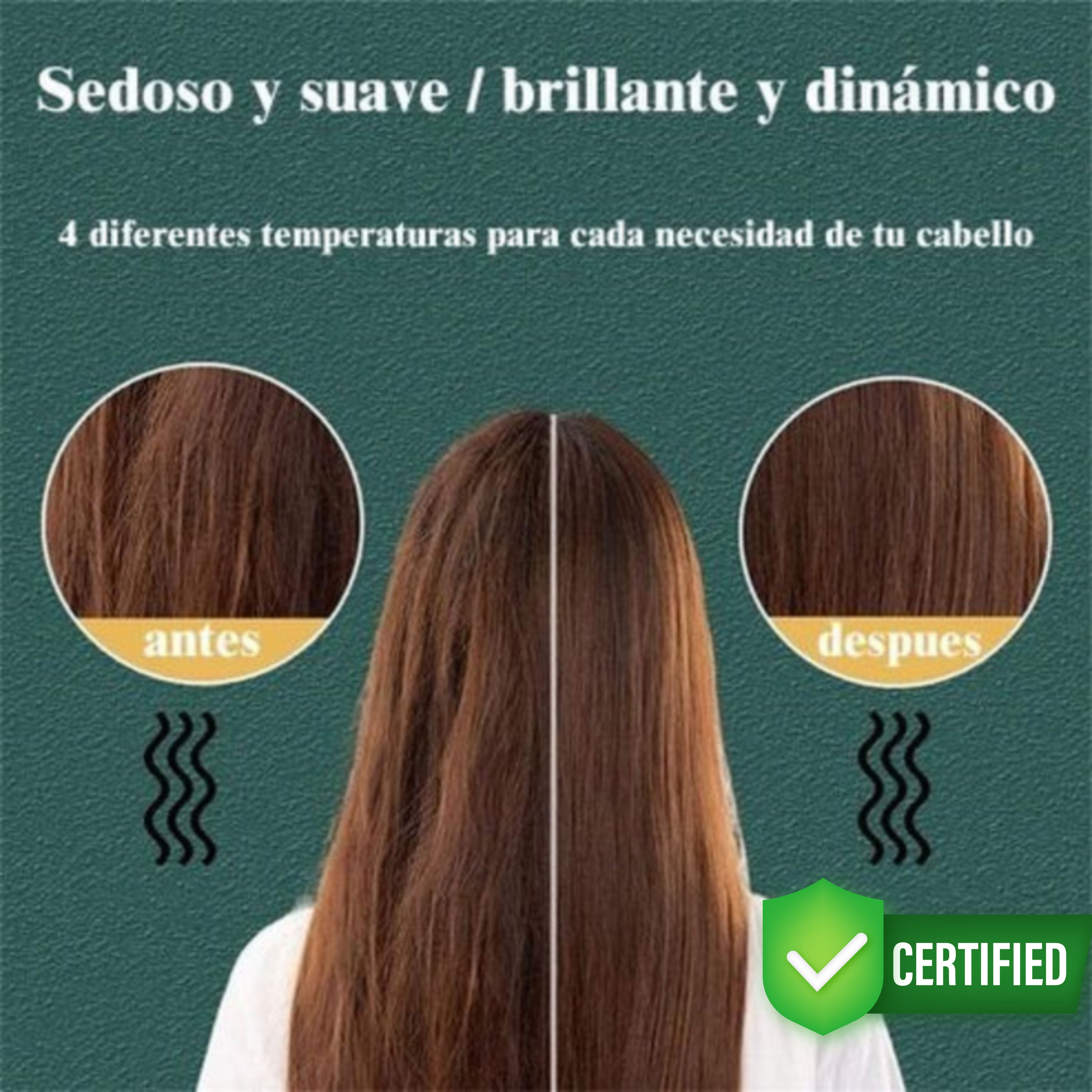 AntiFrizz® Cepillo Alisador Portátil 2en1: Alisa y estiliza tu cabello ✨